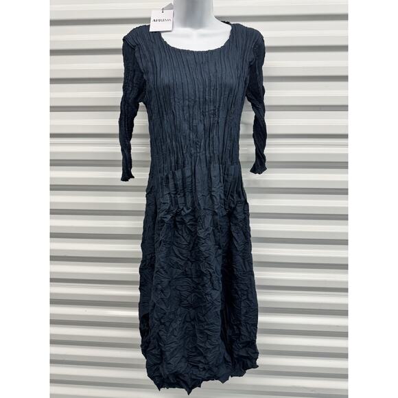 Alquema - 3/4 Sleeve Smash Pocket Dress in Midnight Size 1 Small - Picture 3 of 6